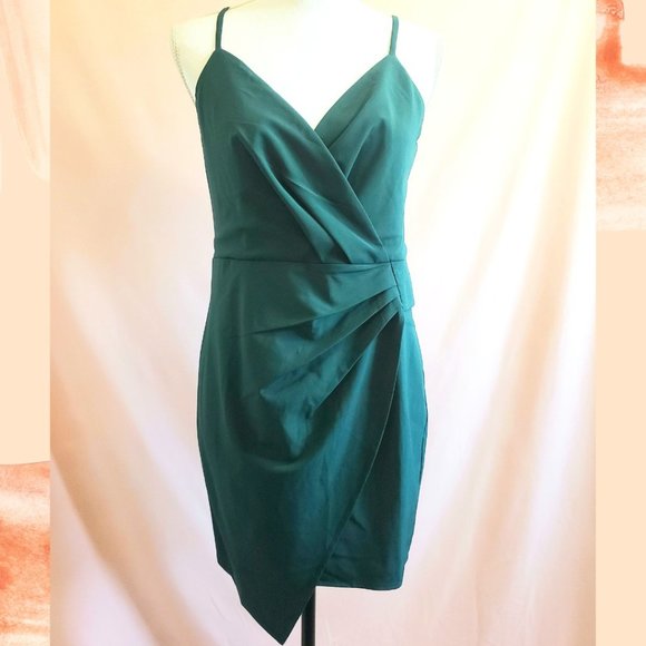 Fashion Nova Dresses & Skirts - NWT Green Wrap Mini Dress